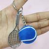 Creative Tennis Racket Keychain Pendant - Sports Gift & Backpack Accessory