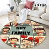 Spy Family Round Area Rug Carpet Rug For Living Room Bedroom Sofa Playroom Decor Nonslip Floor Mat