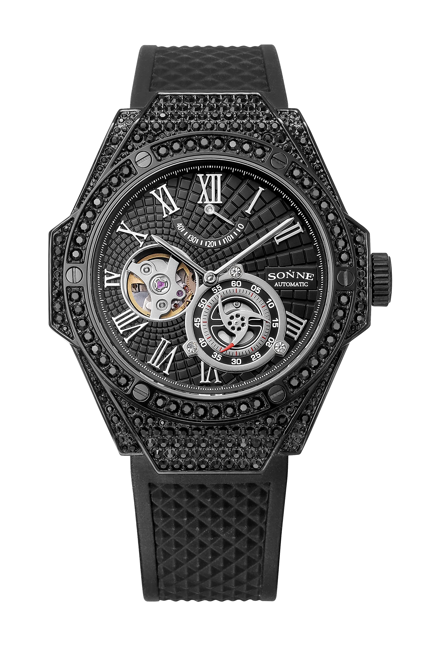 SONNE S031 Black Automatic 44mm Japanese Mechanical Watch Brand Watch S031BKZ-BK Men s чёрный