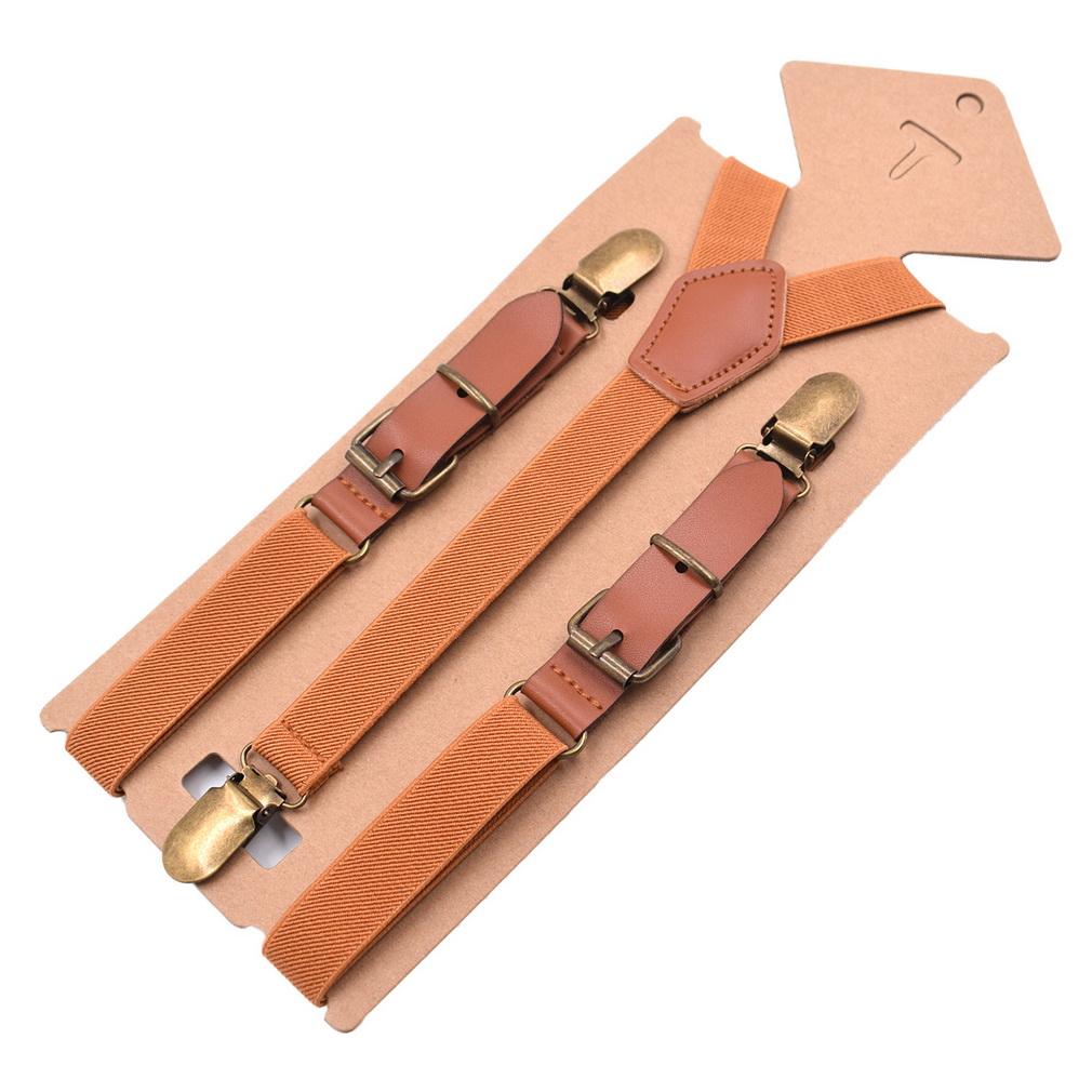 Unisex Y Back Suspenders 3 Clips Adjustable Elastic Braces for Adult Kids