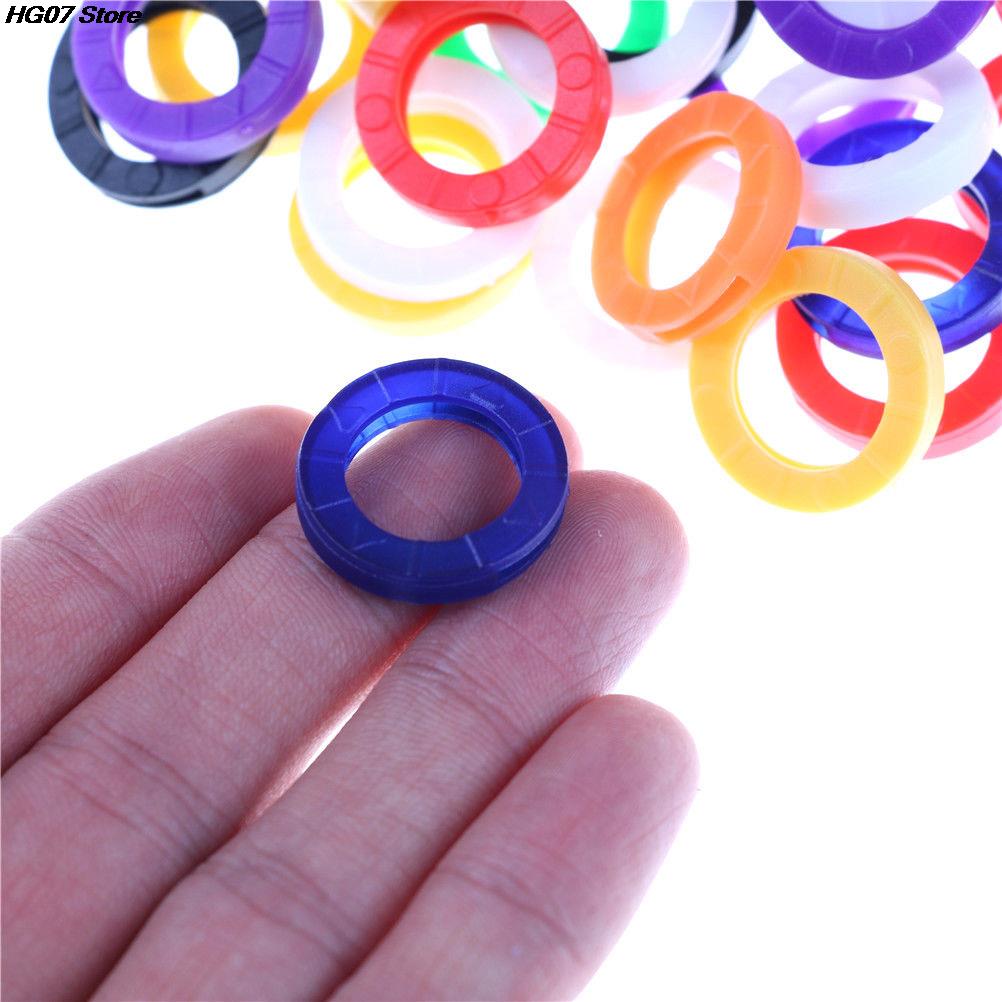 10pcs/20pcs/LOT Fashion Hollow Multi Color Rubber Soft Key Locks Keys Cap Key Covers Topper Keyring Random