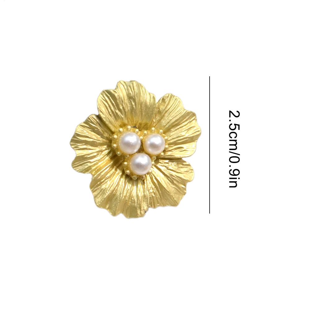 Pearl Flower Button Covers 2PCS Shirt Accessories Flower Shaped Decorative Pearl Cufflink for Dress Blouse Wedding Party Wear