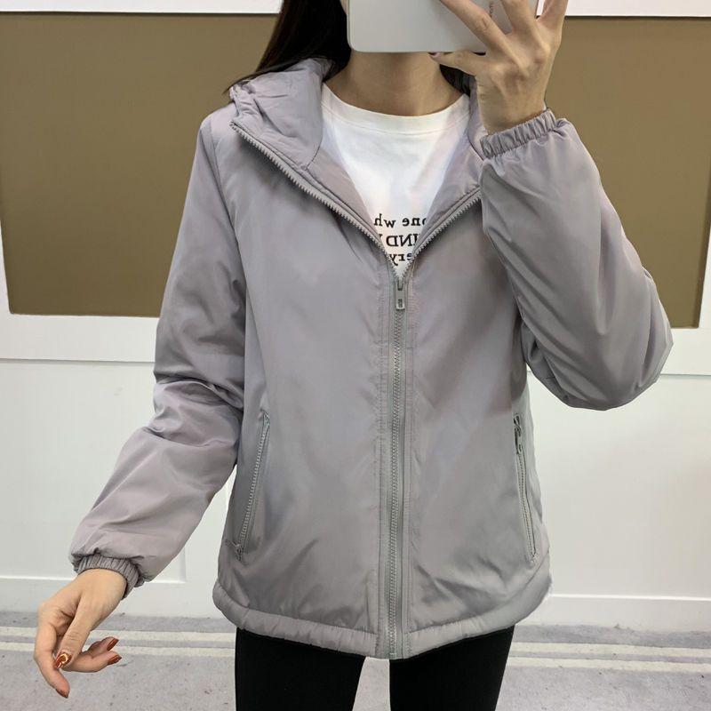 

Женская хлопковая куртка с хлопковой застежкой большого размера, хлопковая куртка, хлопковое пальто, тонкая хлопковая куртка, осенне-зимний тонкий стиль 7XL серый