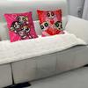 PowerpuffS Anime Girls Pillow Case Removable Washable Cushion Cover – All-Season Soft Linen