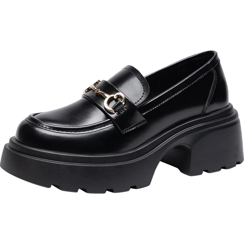 ZHR Women s Academia Style Thick-Soled Loafers AH555 35