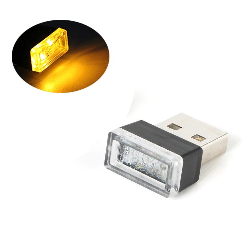Mini LED Car Light USB Auto Interior Atmosphere Light Neon Ambient Decorative Lamp Auto Interior Decoration Accessories 7 Colors