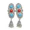 Handmade Mongolian Styles Alloy Tassels Hair Clip Ornament with Vintage Rhinestones Designs for Women Seek Unique Charm