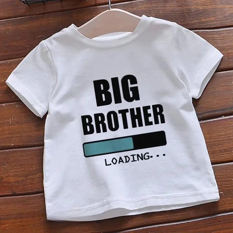 Big Brother Big Sister Kids Summer Girls & Boys Funny Tshirt Children Print T-shirt Fashion Casual Baby White Clothes