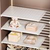 Wardrobe Layered Rack Cabinet Partition: No-Drill Retractable Shoe & Kitchen Storage Divider.