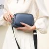 Genuine Leather Women's Bag Fashionable Multi-layered Single-shoulder Crossbody Bag Cowhide Small Square Bag