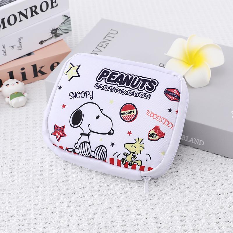 Snoopy Characters Storage Pouch With Multipurpose Oxford Fabric For Girls And Travelers