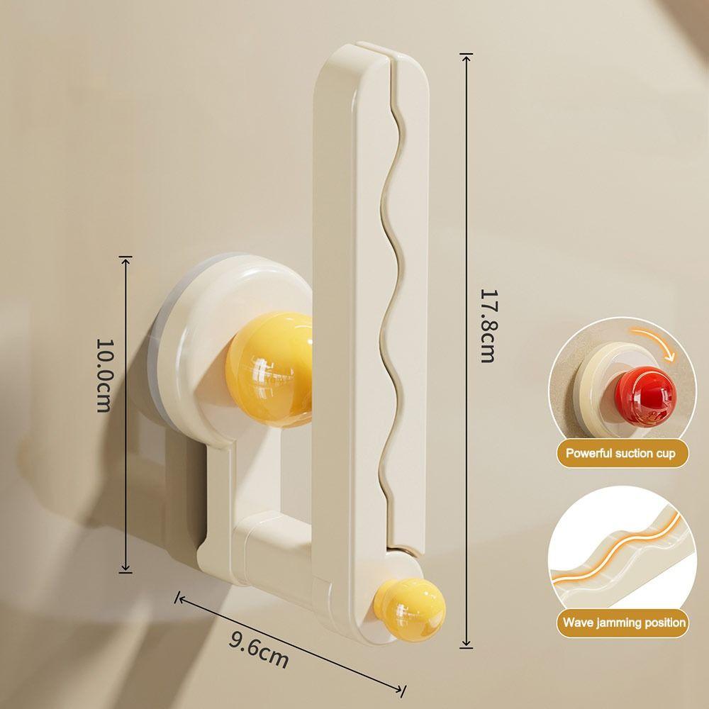 Punch-Free L-Shape Hook Suction-type Foldable Hair Tie Organizer Storage Rack For Hair Hoop Coats Hats Towels Clothes Hook