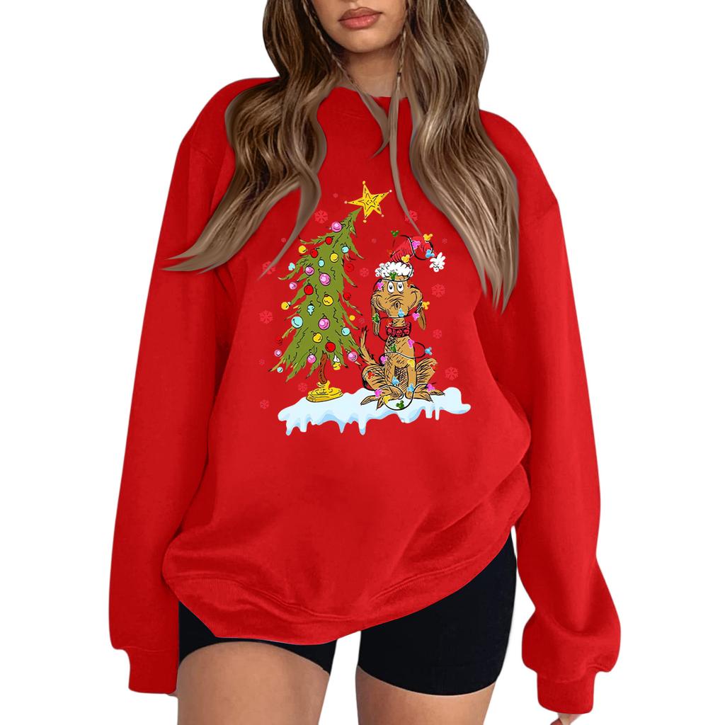 Crewneck Sweatshirt For Women Fall Graphic Sweatshirts Vacation Long Sleeve Drop Shoulder Pullover