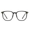 New Cold Brown Glasses Large Frame Personality Fashion Plain Glasses for Bare Face Female Tr90 Hd Anti-Blue Ray Glasses