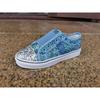 2021 summer new casual flat heel low-top shoelace-free color matching round head sequined canvas single shoes women
