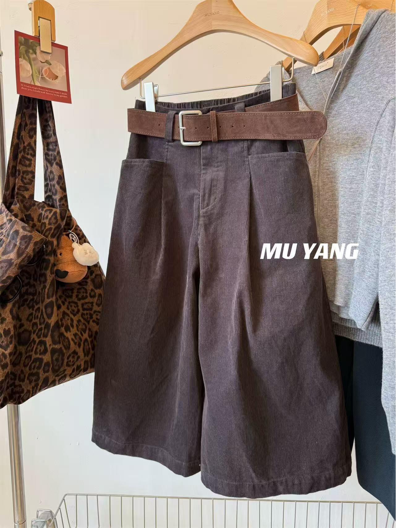 

Main recommendation: Women s Korean corduroy cropped wide-leg pants. Extra Large