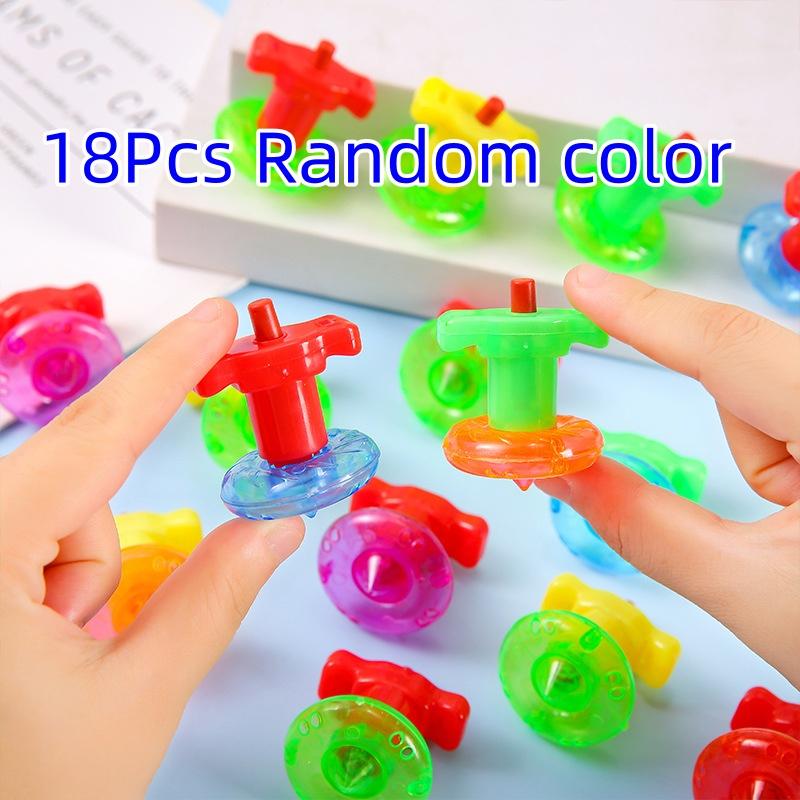 18pcs Mini Finger Spinning Gyro Toys Color Torsion Speed Decompression Kids Party Favors Birthday Gifts Pinata Fillers