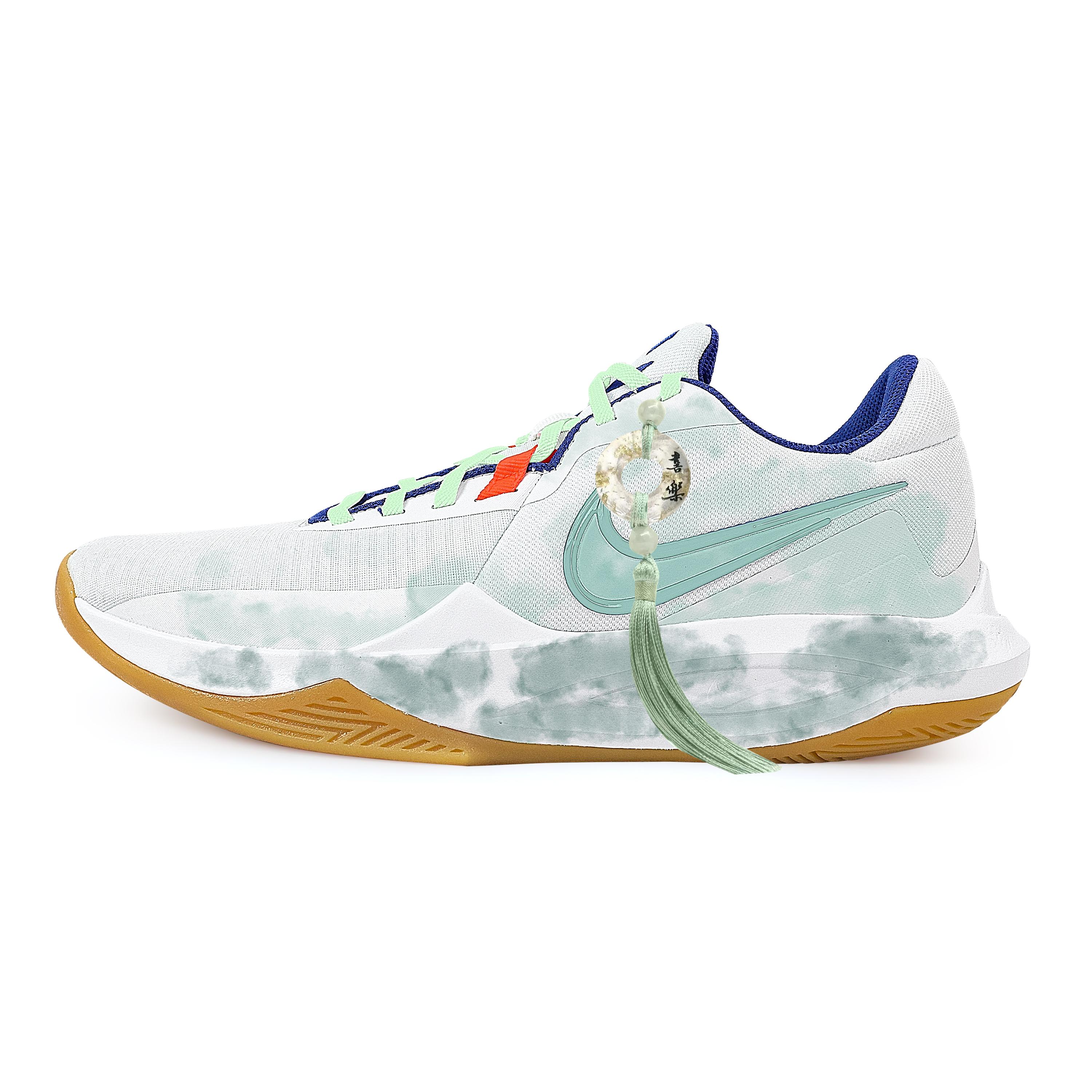

Nike Precision 6 Bamboo Ink Green Dye Anti Slip Wear Resistant Low Top Basketball Shoes Men s Light Cyan HV1796-141(Team529-) 40