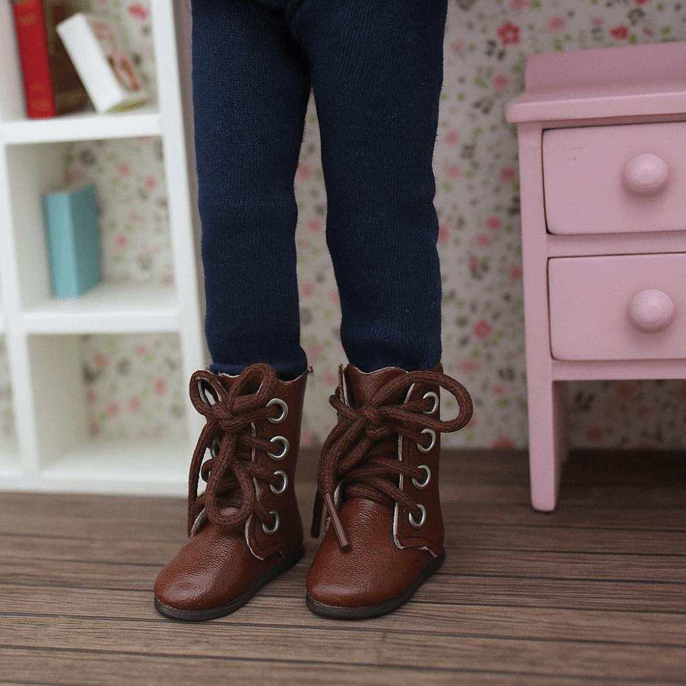1 Pair Accessories High-top Obitsu 11 Leather Boots Mini 4-holes 1/6 Bjd Leather Shoes GSC Cute 1/6 Bjd Boots Children