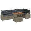 Garden Sofa Set with Cushions 7 Pcs Grey