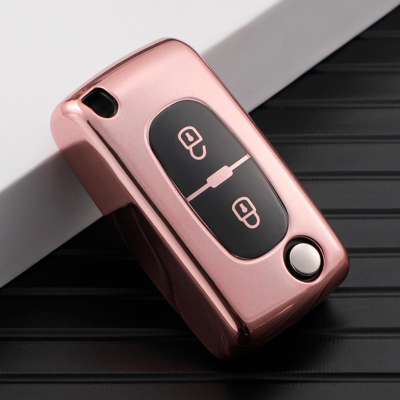 For Peugeot 107 207 307 308 407 607 206 4007 3008 5008 For Citroen C2 C3 C4 C5 C6 C8 2/3 Buttons Tpu Car Remote Key Case Cover