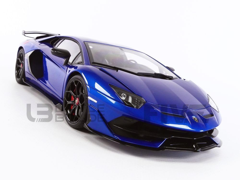 AUTOart 1/18 Scale Lamborghini Aventador SVJ Metallic Blue Finished Product 79174