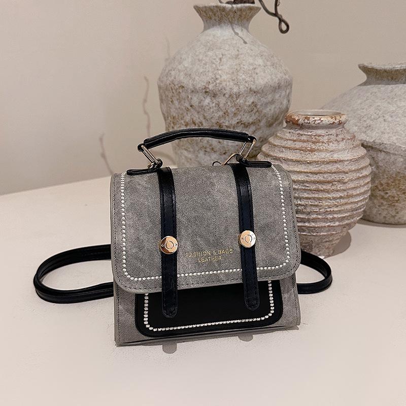 Fashion contrasting color women s backpack New versatile student travel small schoolbag Multifunctional backpack