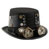 Victorian Wool Top Hat with Detachable Goggles and Gear Decors For Renaissance Theme Event And Cosplay Party Dressingup