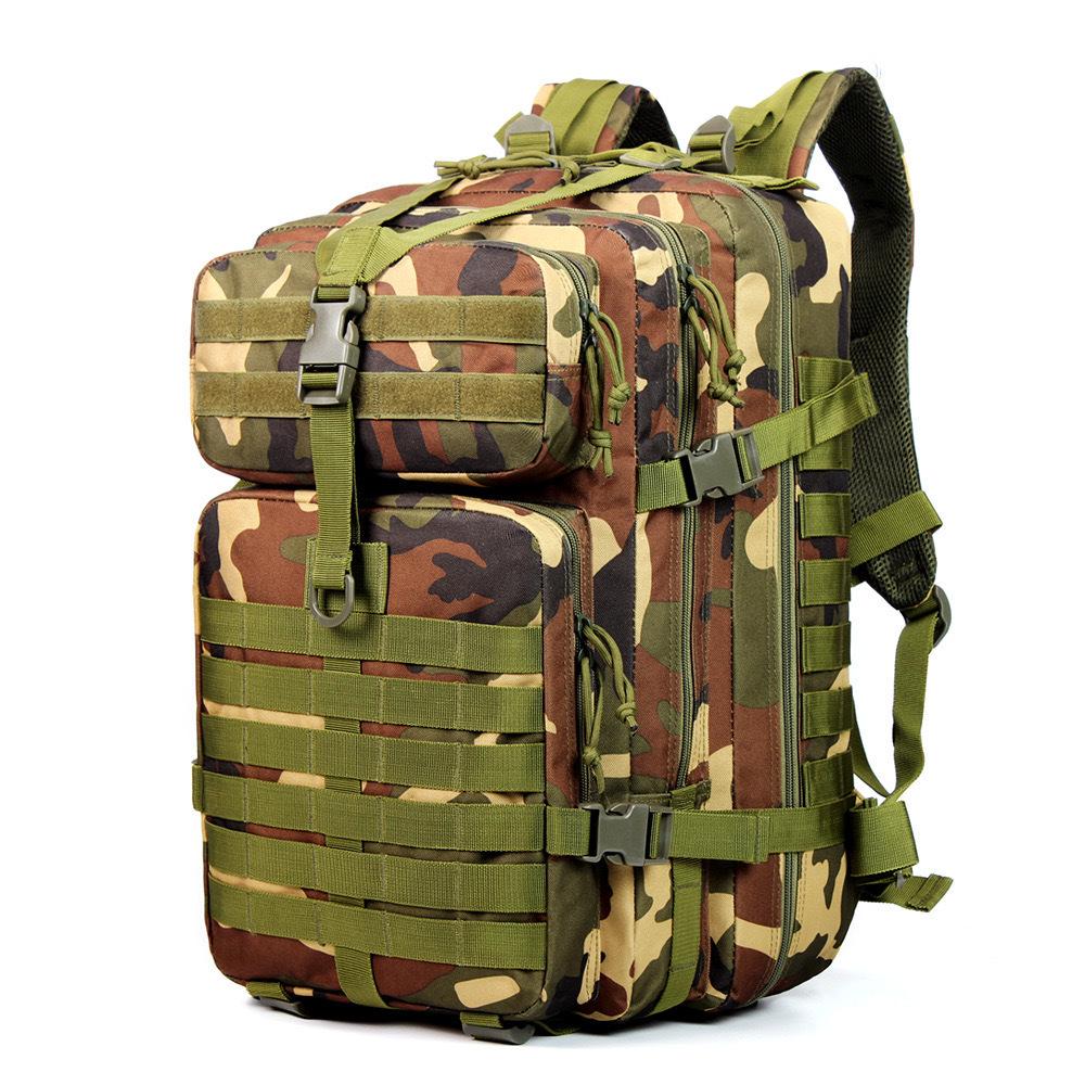 Outdoor Tactical Camouflage Waterproof Hiking Backpack, 45L