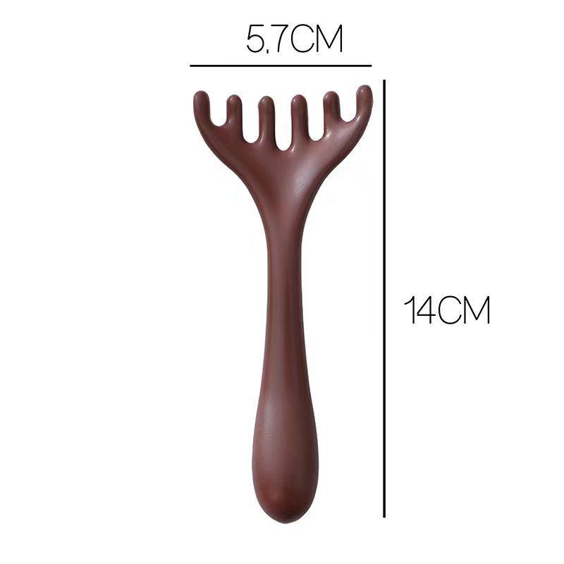 

Antler Scalp & Neck Massage Comb: Gua Sha, Meridian, Plastic Rake Head