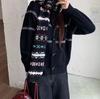 Korean Style Soft Knit Cardigan for Women - Fluffy Horn Button, Retro Embroidery, Lazy Style Sweater for Autumn/Winter