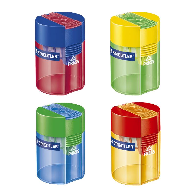 STAEDTLER 512 006 Double-Hole Barrel Pencil Sharpener - Colorful