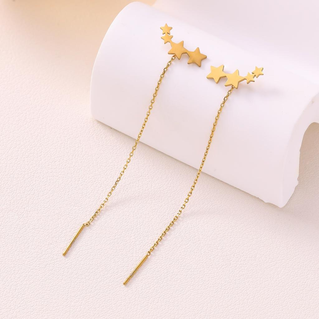 Star earline women's temperament personality trend earrings design sense cold wind earrings jewelry