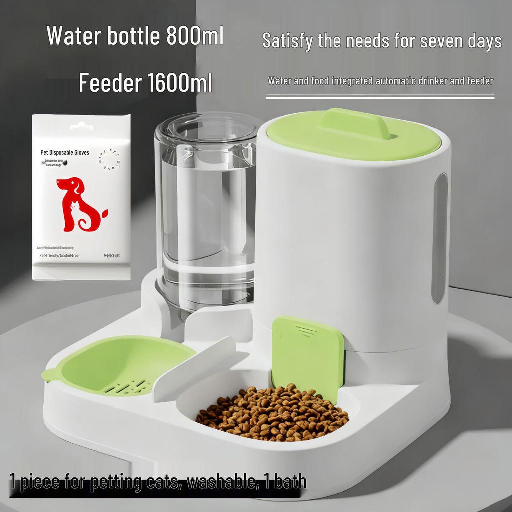Automatic Cat Feeder & Water Dispenser - Large Capacity, 2-in-1 Pet Feeding Solution
