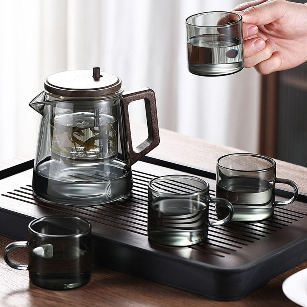 650ML Tea Pot with Infusers Creative Lazy Kungfu Drip Teapot Tea separation Glass Teapot  Home