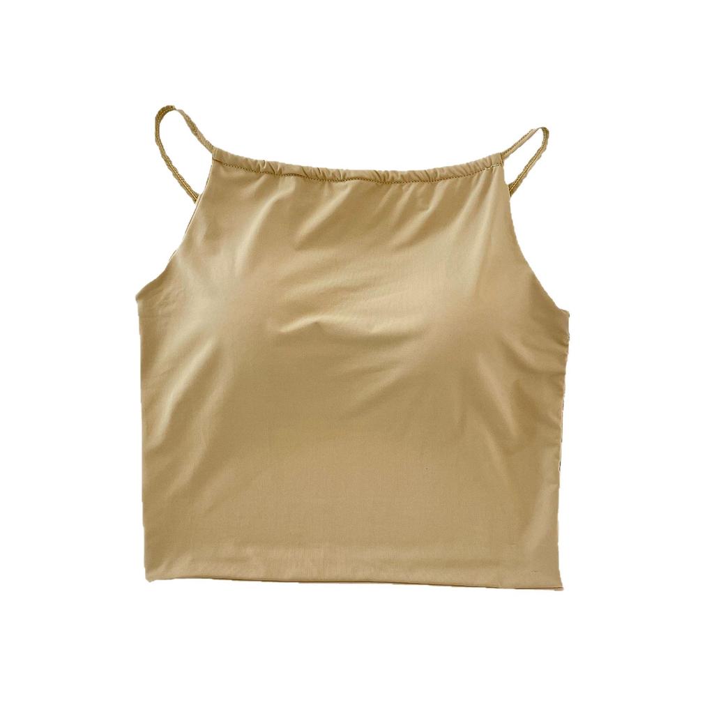 Ice Silk Strapless Camisole with Chest Pads – Women's Summer Inner & Outerwear, Backless Style