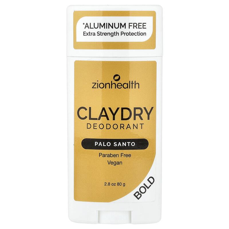 Claydry Deodorant, Bold, Palo Santo, 2.8 Oz (80 G)