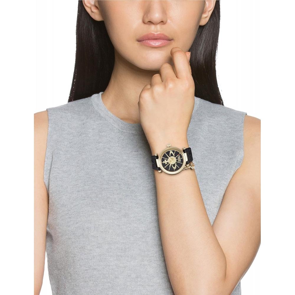 [vivienne Westwood] Watch Orbii Black Dial Black Leather Quartz Vv006bkgd Parallel Imported Product Black [Parallel Imported Product]