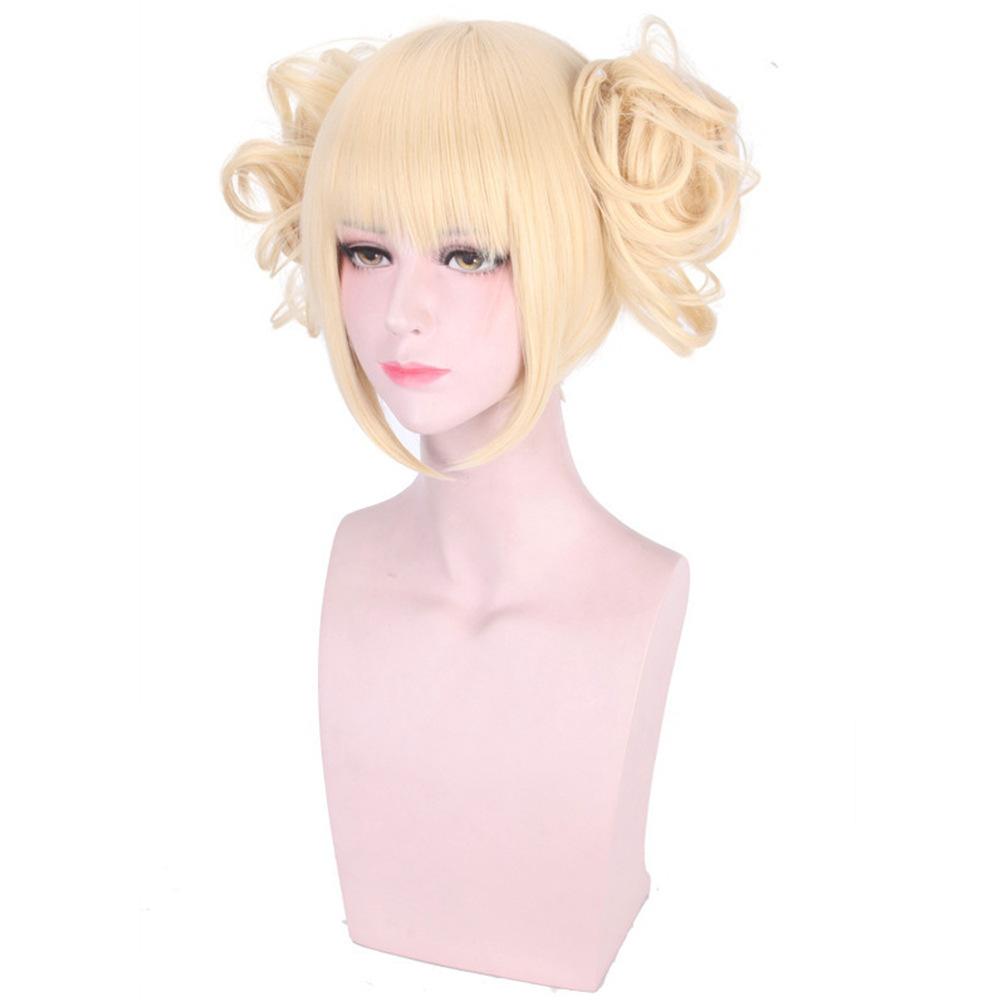 Anime Wig Synthetic Hair Ferry I Am A Body Cosplay Split Tiger Mouth Clip Milk Gold