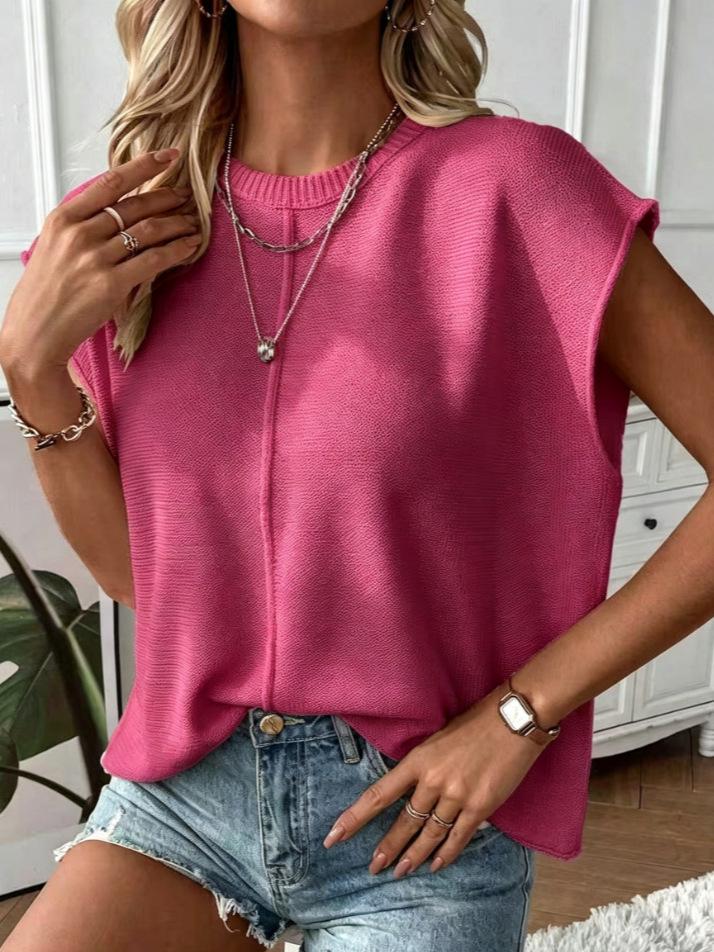 2026 Women's Casual Summer Knit Top - Versatile, Slimming, Loose Fit