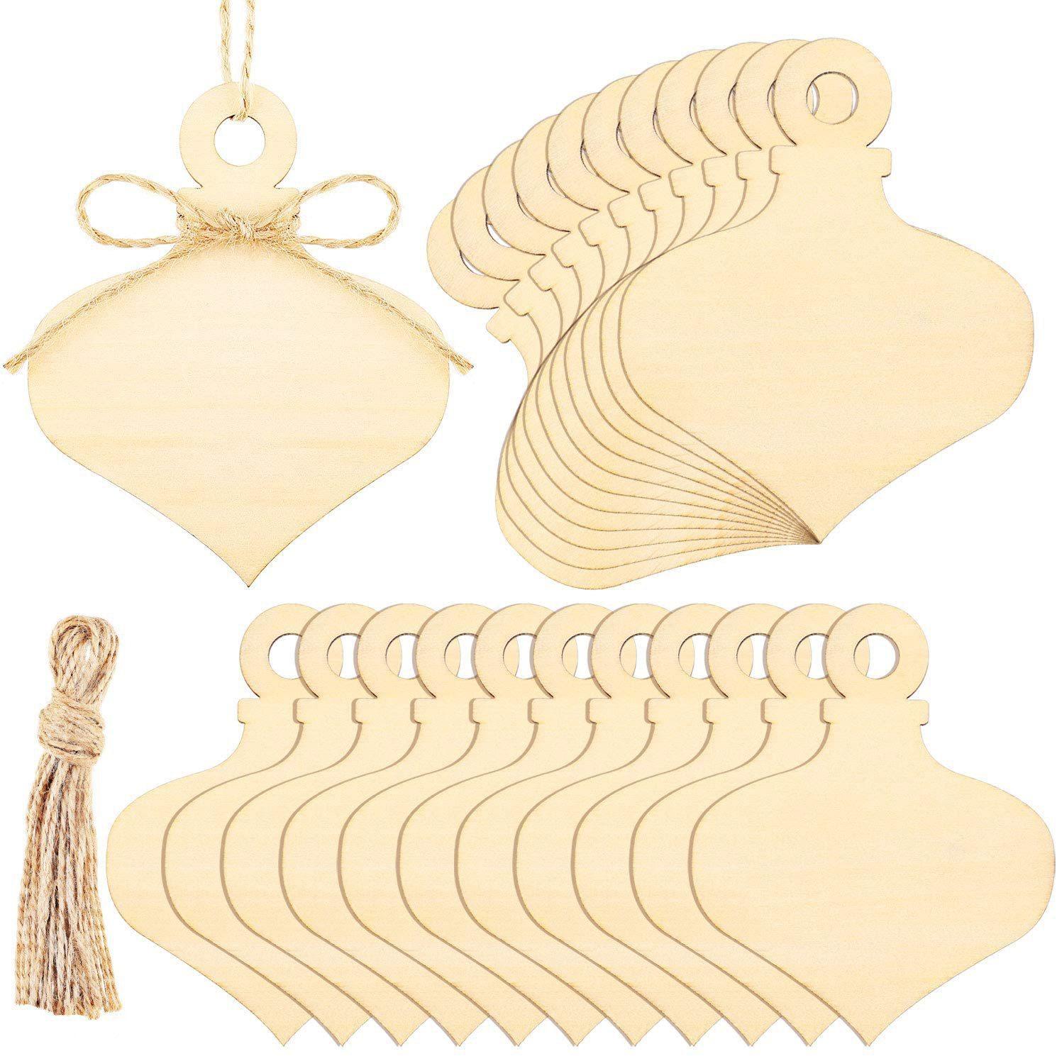 

20 шт. DIY деревянные рождественские шары украшения поделки безделушки бирки подвесные украшения для дома рождественская елка новогоднее событие фестиваль