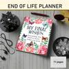 1pc "My Final Wishes" Planner - Comprehensive End of Life Organizer with Floral & Butterfly Design, End of Life Planner Book