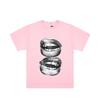 Retro Simple Sexy Lips Print Summer Cotton T-Shirt Fashion Men Clothing Fashion Tops Tees Men Casual Solid Color Streetwear Tops