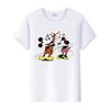 Fashion Disney Cartoon Men Tshirt Female Tops Summer Women Short Sleeve T-shirt Gothic Tee Ladies Mickey Mouse Graphic Clothes