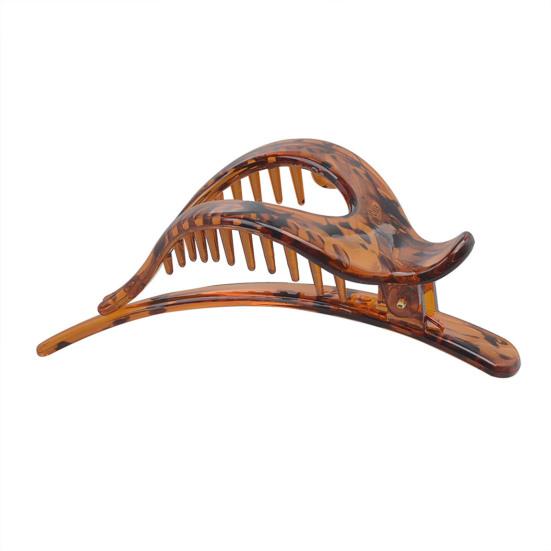 Нескользящие Зубья Плотная Изысканная Заколка для Волос Полая Форма Сердца Шпилька Расческа Аксессуары для Волос темно-коричневого