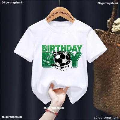 Regalos de Cumpleaños Camiseta de Cumpleaños de Fútbol, Camiseta para Niños de Cumpleaños de Fútbol, Camiseta para Fiesta de Cumpleaños de Fútbol Ropa para Niños Camiseta