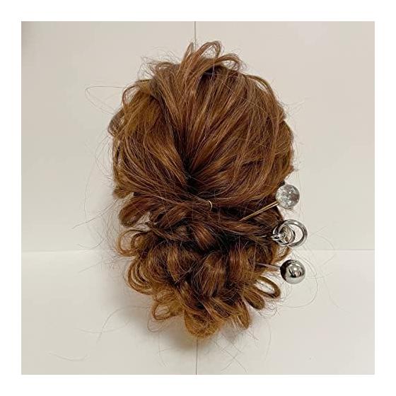 Silver Kanzashi Hairpin for Japanese Traditional Wear, Formal Occasions, Weddings, Graduations, Bridal, Kimono, Furisode, Hakama - Approx. 15cm,
