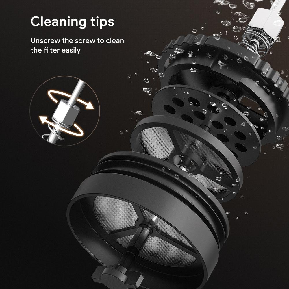 [i Cafilas][FK11] Portable French Press Coffee Pot Thermal Mug American 350ML Double Layer Insulation Outdoor Trave (Grounds and Water Are Separated)