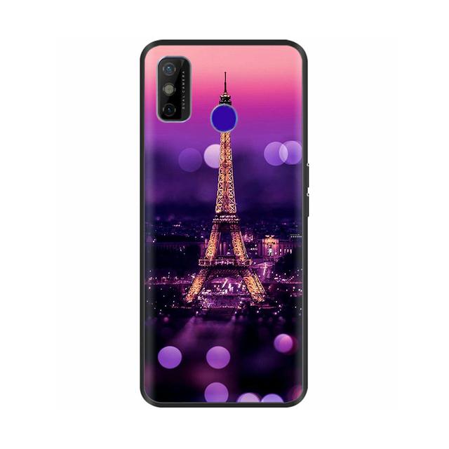 Pentru Tecno Spark 6 Go Husă pentru telefon Husa din silicon moale de desene animate pentru Tecno Spark 6 Go Spark6 Go Negru Tpu Bara de protecție drăguță de desene animate