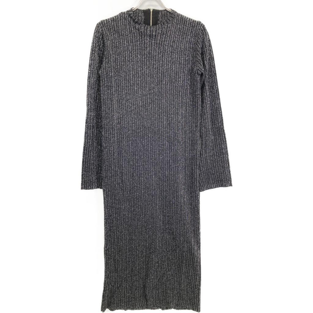 AMERI [xMIREI KIRITANI] Black Sequin Ruffle Knit Dress Dress S blackUsed